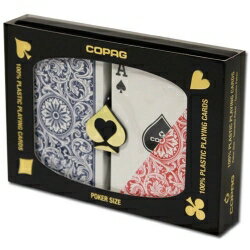 [【 ポーカー トランプ 王道 COPAG コパッグ 】COPAG コパッグ 1546 レッド＆ブルー [ ポーカー サイズ ] レギュラーインデックス 2個セット プラスティック ポーカー トーナメント イベント ディーラー プレゼント テキサスホールデム プラスチック 1