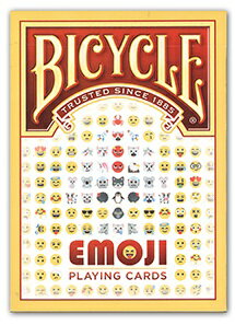 人気のBICYCLE カスタムデック　BICYCLE x アニメキャラクターのトランプが3種！自由に選べるセット販売です。 （1）BICYCLE EMOJI （1） BICYCLE C@RRER POKER （1） BICYCLE GARDIAN （ガーディアン） （1）BICYCLE BLACKシリーズ　青 （1）BICYCLE BLACKシリーズ　緑 （1）BICYCLE BLACKシリーズ　赤 （1）BICYCLE 三秀舎　青 （1）BICYCLE 三秀舎　黒 （1）BICYCLE BLUE SEAL （1）TALLY-HO サークルバックミニ