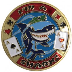 【 ポーカー 】 [ カードプロテクタ ] カードプロテクター「I'm A Shark!」 (アイム ア シャーク） デザイン版 ポーカープレイヤー用 カードスピナー 置石 ポーカーゲーム ディーラーボタン ポーカープレイヤー トーナメント イベント プレゼント