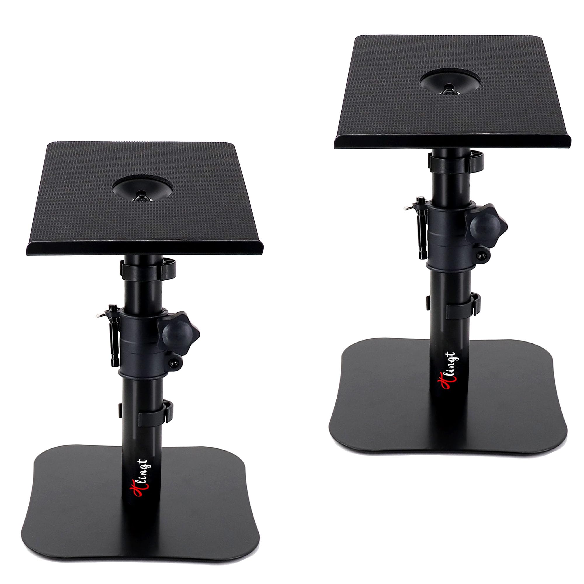 2個セット 卓上モニタースピーカースタンド2個セット 卓上モニタースピーカースタンドは、天板17×20cm 耐荷重15kg 高さ22～36cm＆角度±10調節可能 3～4インチのモニター/ブックシェルフスピーカー なサイズです。設置場所や使い方に合わせて調整しやすい設計です。関連サイズ仕様：2個、17×20cm、15kg 、36cm セット内容や数量は商品選択肢をご確認ください。ご注文前にカラー、サイズ、設置場所、使用目的に合うかをご確認ください。モニター環境により実物と色味が異なる場合があります。