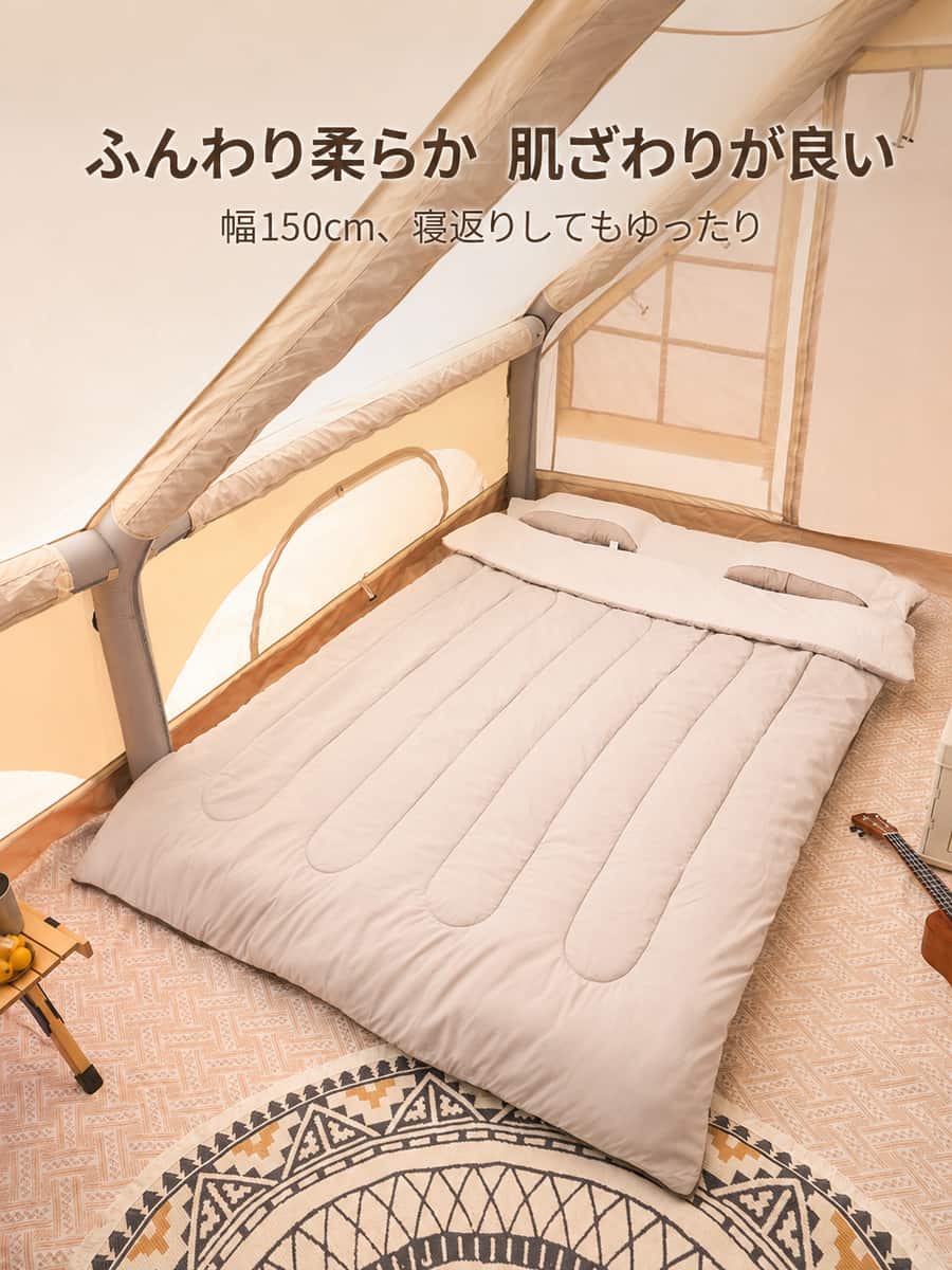 BADUS 封筒型寝袋 寝袋 シュラフ キャンプ寝袋 コンパクト収納 持ち運びやすい ア...
