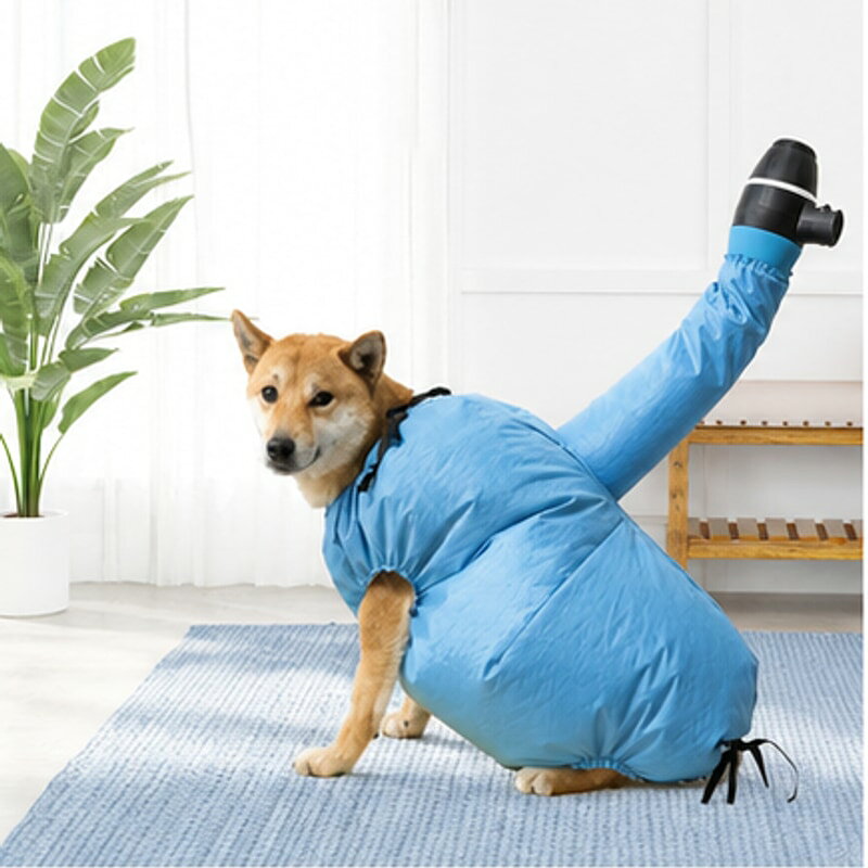 BADUS ペット用ドライバッグ ブルー 犬猫用 乾燥補助袋 S M L XL