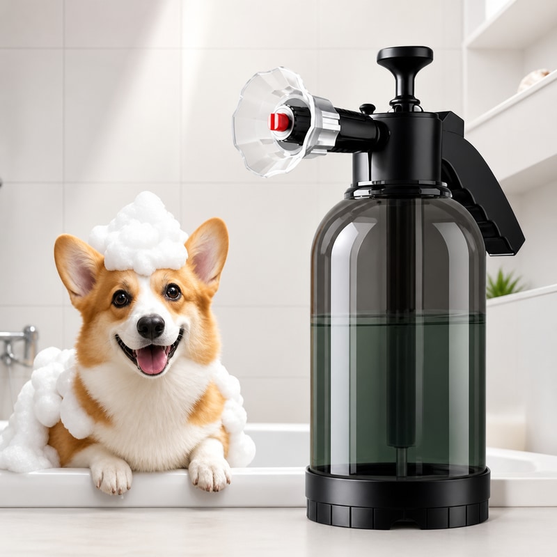 ペット用泡ボトルは、犬や猫のシャンプー時に泡を作りやすいペット用の泡立てボトルです。浴室でのお手入れ前に泡を準備しやすく、ボトル本体を手に持って使いやすい構成です。仕様は、通常の透明ホワイト透明ブラック、加圧厚型のホワイトブラック、手袋付きセット、手袋とタオル付きセットから選べます。セット内容は商品画像とSKU情報で確認できる範囲に限定しています。商品画像は、泡ボトル本体、ノズルまわり、手持ち使用イメージ、付属品の有無、カラー違いの流れで確認しやすく整理しています。撮影小物や背景小物は付属しません。使用前に中に入れるケア用品、使用環境、ペットの状態を確認してください。使用後は内部をすすぎ、乾燥させて清潔に保管してください。