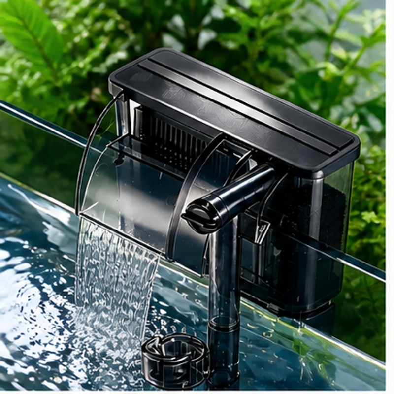 BADUS 水槽用壁掛けフィルター 瀑布式ろ過器 水中ポンプ付き 小型水槽用 3.5W 3.9W 5W 6W 6.8W 8W 8.8W 7仕様