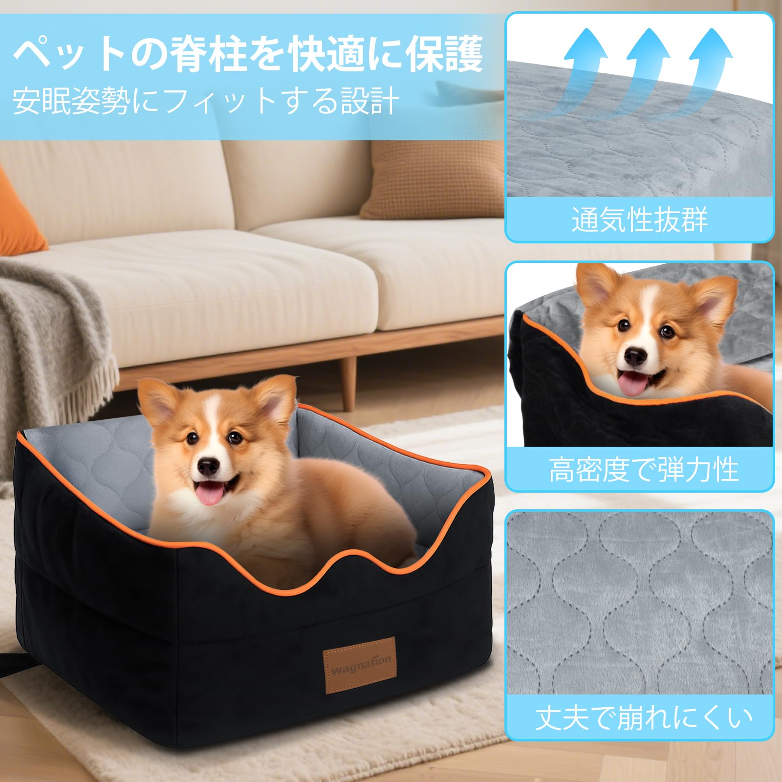 くらしのBADUSのBADUS ペット用品 猫ベッド ペットベッド 猫用ハンモック 取り付けやすい くつろぎスペース 室内用 省スペース 窓辺 ベッド横 リビング 室内飼い 猫が休みやすい場所を作れる お手入れしやすい｜アングル3
