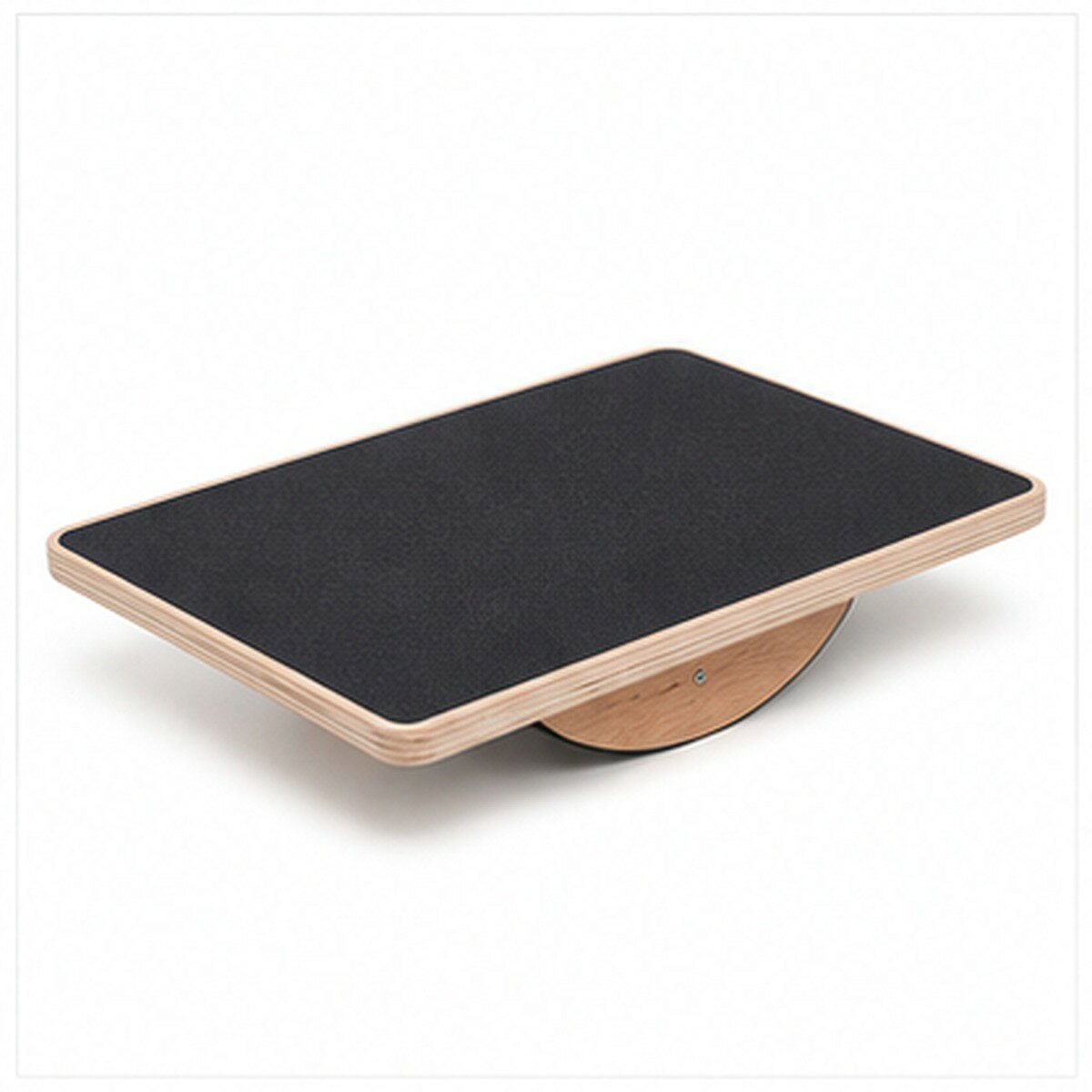 BADUS バランスボード 木製バランスボード 40x30x7.5cm 体幹トレーニング ヨガ補助 フィットネス 平衡感覚 自宅トレ 滑り止めパッド付き