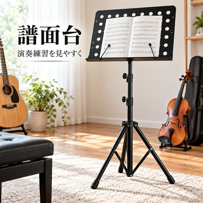 譜面台は、商品画像と仕様を確認しながら用途に合わせて選択できる商品です。日常の収納、設置、持ち運び、使用シーンに合わせて使いやすいよう、形状とタイプを分かりやすく整理しています。主な確認ポイントは、構造、素材感、使い方、設置場所、細部、サイズまたはタイプです。色サイズセット内容は商品画像と選択肢を必ずご確認ください。海外製品のため、製造時期により色味や細部の仕様がわずかに異なる場合があります。用途に合うか、画像と商品仕様を確認してからご注文ください。設置前に幅奥行き高さ、周囲のスペース、使用場所との相性をご確認ください。実際の色味や質感は撮影環境により見え方が異なるため、各画像と選択肢を合わせてご確認ください。