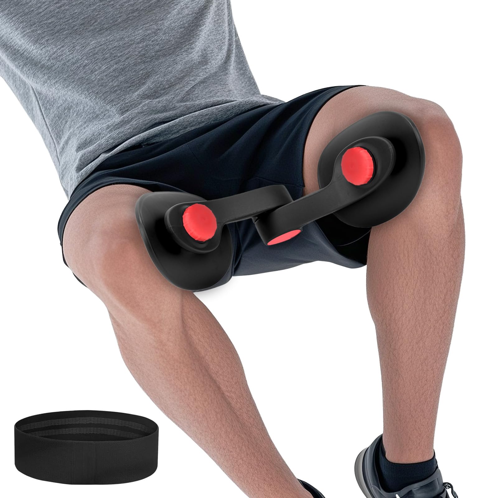色:ブラック材質:アクリロニトリルブタジエンスチレン (ABS)抵抗レベルの数:1内転筋トレーニング器具：人間工学に基づいて新たに開発改良された、進化版トレーニング器具のご紹介です！本製品は、張力を21kg（46ポンド）までアップグレードし、40ポンドのレジスタンスバンドが付属。オリジナルモデルを基に、アジア人の骨格特性を徹底的に研究し、日本人の体型にフィットするよう設計されています。この高い負荷性能により、女性男性を問わず、幅広い年齢層やフィットネス初心者、ワークアウトを始めたばかりの方にも安心してご使用いただけます。ぜひ、自分にぴったりのトレーニングパートナーとしてお選びください！&nbsp;強化素材の新バージョン登場！継続的な改良とイノベーションのもと、当社の骨盤底筋トレーニング器具は、より厚みのあるPP＋TPE素材を採用し、従来品に見られた支持力の不均一さや安定性の欠如を大幅に改善しました。さらに、両サイドのフォースプレートには波型の滑り止め加工を施し、曲面の摩擦力を高めることで、トレーニング中のズレや誤った動きによるひずみケガのリスクをしっかり防止。素材は従来より厚く改良され、滑り止め性能の向上だけでなく、肌にやさしいソフトな質感も実現。体型を問わず、ふくよかな方もスリムな方も、安心して快適にお使いいただけます。&nbsp;全方位トレーニングに対応！産後の体型ケア、ダイエット中の引き締め、長時間の座り姿勢による骨盤前傾、運動不足による筋力低下や体力の衰えなど、さまざまなお悩みに応えるトレーニング器具です。ぜひ安心してお試しください！本ないてんきんトレーニング器具は、アジア人、特に女性の体型と健康を意識して設計されており、ボードは360回転可能な構造により、太もも、背中、腕、ハムストリング、手首など、体の各部位に合わせて自在に角度調整が可能です。多彩なトレーニング方法で、気になる部位をしっかり強化できます。正しい運動習慣を通じて、猫背姿勢の改善、背中の痛みの緩和、体幹の強化に加え、便秘尿漏れ骨盤のゆるみなどの不快な症状の予防改善も期待できます。詳しい使い方や効果については、日本語取扱説明書をご覧ください。·男女兼用さまざまなシーンで活躍！この骨盤ていきん トレーニング器具は、わずか800gと軽量コンパクト。ペットボトル（500ml）2本分ほどの重さで、持ち運びも簡単です。組み立てもわずか1分で完了し、誰でも手軽に始められます。自宅やオフィス、スポーツジムはもちろん、旅行先などでも手軽に使用可能。テレビを見ながら、本を読みながら、仕事や勉強の合間など、スキマ時間を有効活用できます。ご自宅用にも、健康を気遣う方へのプレゼントにも最適なアイテムです。アフターサービスについて：本内転筋トレーニング器具は、国際的な検査基準に基づき厳格な品質管理を行っております。お客様には安心して当社の高品質な製品をお受け取りいただけるよう努めております。万が一、ご購入後にご質問やご不明点がございましたら、どうぞお気軽に「出品者に連絡」よりお問い合わせください。 お客様にご満足いただける丁寧なサポートをご提供いたします。