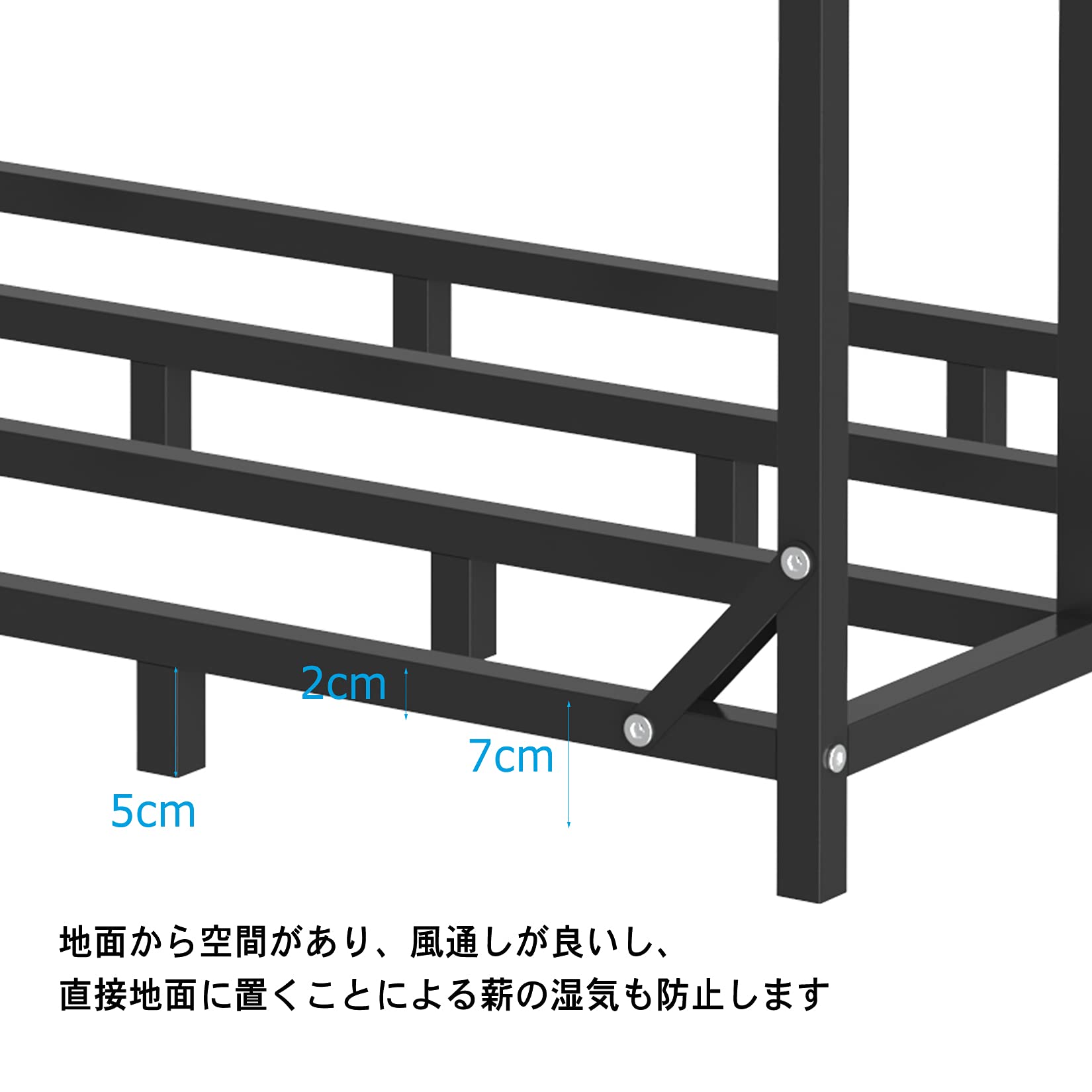 BADUS 薪ラック 屋根付き 屋外 薪棚 ログラック 薪置き 大 薪小屋 薪の保管 幅157c...