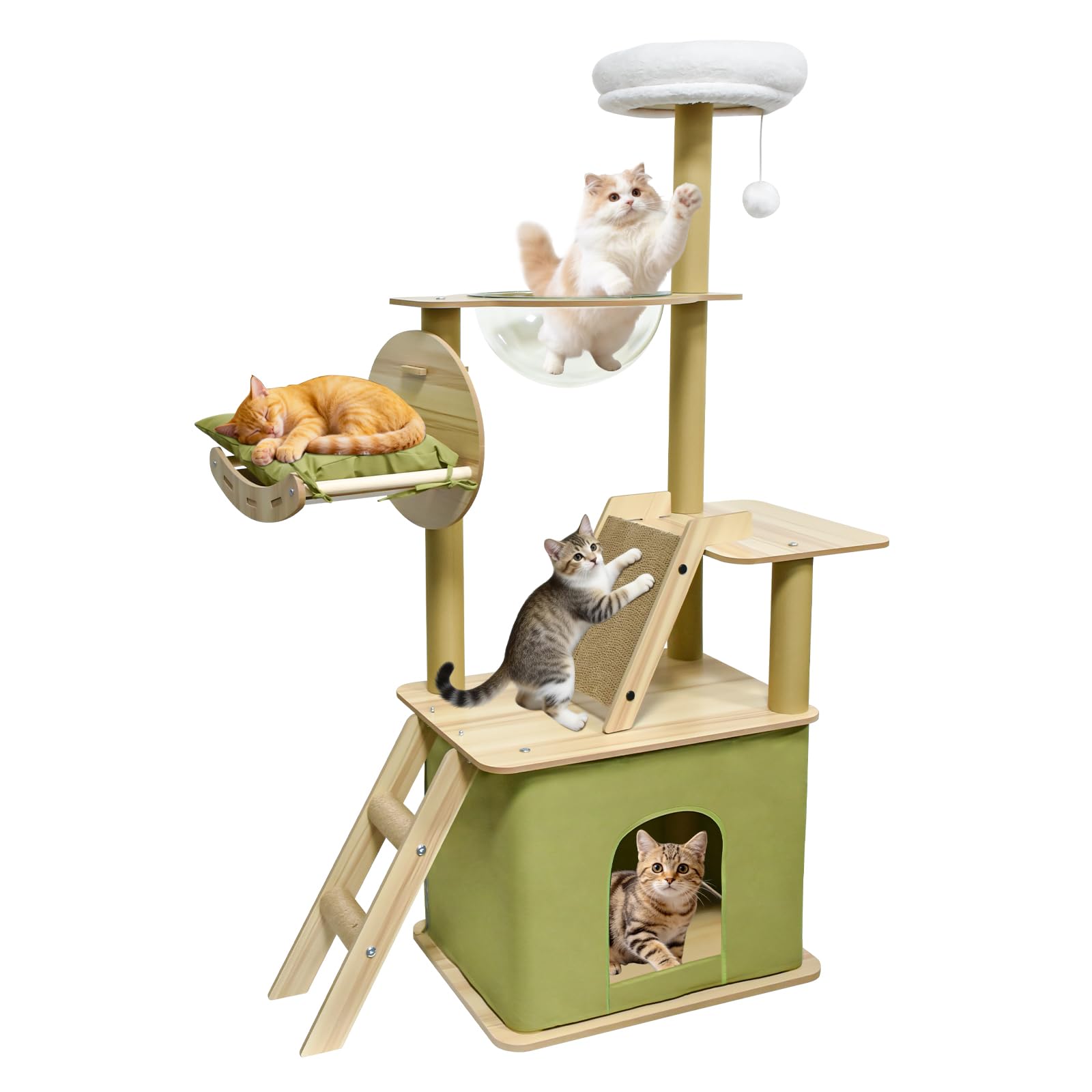BADUS ペット用品 猫ベッド ペットベッド 猫用ハンモック 取り付けやすい くつろぎスペース 室内用 省スペース 窓辺 ベッド横 リビング 室内飼い 猫が休みやすい場所を作れる お手入れしやすい
