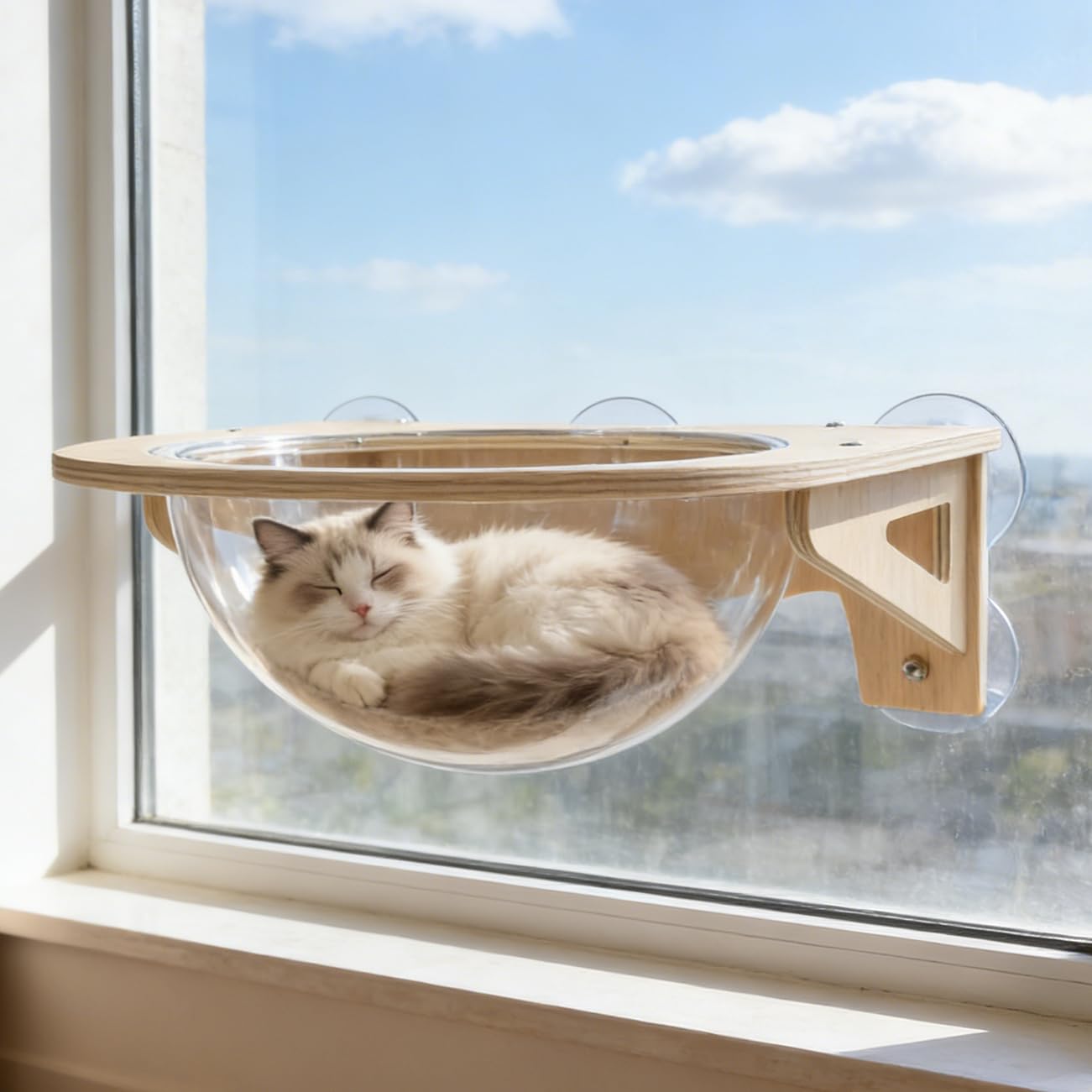 BADUS ペット用品 猫ベッド ペットベッド 猫用ハンモック 取り付けやすい くつろぎスペース 室内用 省スペース 窓辺 ベッド横 リビング 室内飼い 猫が休みやすい場所を作れる お手入れしやすい