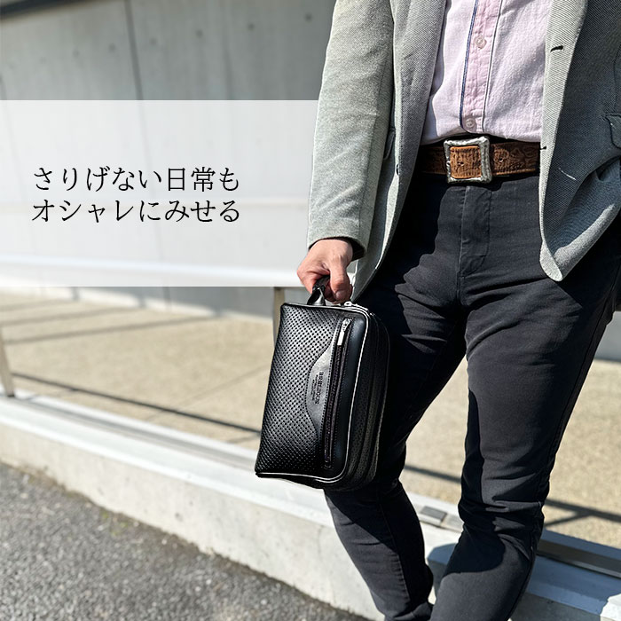 セカンドバッグ クラッチバッグ ポーチ Wファ...の紹介画像3