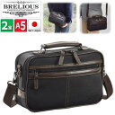 ショルダーバッグ メンズ 横型 斜めがけ ブランド BRELIOUS #16429 小さめ 軽量 使い易い 2way 日本製 A5 牛革ハンドル カジュアル 通...