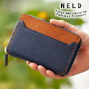 ネルド NELD 財布 折り財布 二つ折り財布 ラウンドファスナー BOX小銭入れ レザー ウォレット 牛革 インディ INDY メンズ レディース AN186 WS