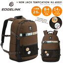★ポイント11倍+東北~関西以東は送料無料★EDGELINK(エッジリンク) テンプケーションNJ リュックサック 60331★NEWJACKコラボシリーズ第二弾★コラボフロントストラップ&缶バッジ×2が付属★B4サイズ 14.0インチノートPC対応★通学、男女兼用
