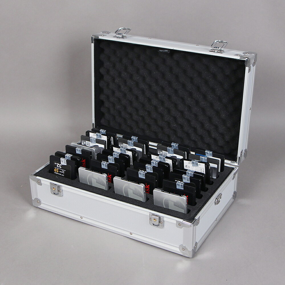 SSDハードディスク収納ケース アルミボックス SSD保管ケース アルミケース SSD収納ケース SSDボックス アルミ製 軽量 ビジネスバッグ 仕事 通勤 出張 オーダーメイド カスタマイズ 保管 持ち運び SSD28 - Image 3