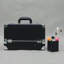 プロ用メイクボックス 3段 持ち運び コスメ収納 メイクアップアーティスト 専門学校 スライドトレー メイクバッグ メイク道具 コスメボックス 黒 コスメバッグ...