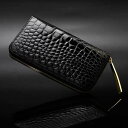 クロコダイル 長財布 ラウンド財布 メンズ【池田工芸】Crocodile Long Wallet Wクロコダイル ロングウォレットダブルゴールドパイソン ワニ革 艶あり 紫綬褒章受章 【次回出荷日6月20日頃】