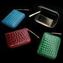 【池田工芸】クロコダイルの老舗が贈るCrocodile Multi Wallet （クロコダイル マルチウォレット）（ゴールドパイソンモデル）カラー【..