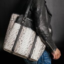 テーマは『質実剛健』。黒艶クロコ×パイソントートCrocodile Python Tote Bag（クロコダイルパイソントートバッグ）『剛』-go-　