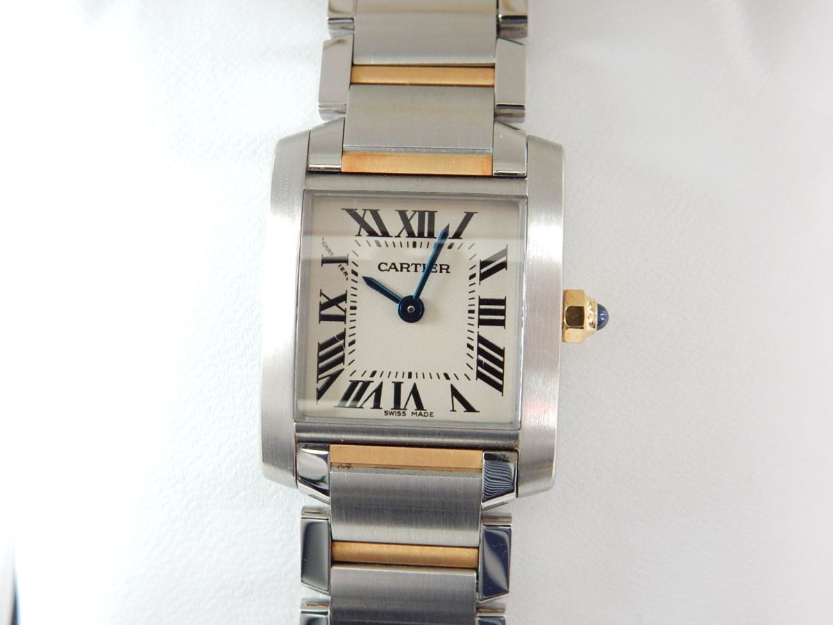 箱/保証書【電池交換済】カルティエ(Cartier) W51007Q4 タンクフランセーズ コンビ SS×YG クォーツ 腕時計 レディース【中古】のサムネイル