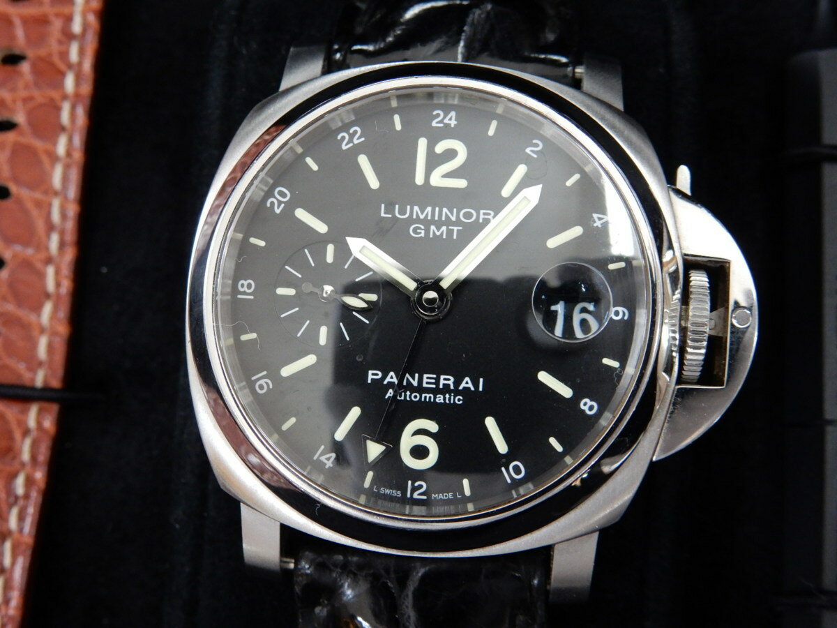 パネライ/PANERAI ルミノールGMT デイト 40mm 腕時計 メンズ PAM00244 K番 ...