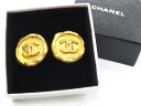 保存箱【ヴィンテージ】95A シャネル CHANEL ココマーク イヤリング ゴールド ロゴ ラウンド 【中古】アクセサリー アンティーク 金(4)