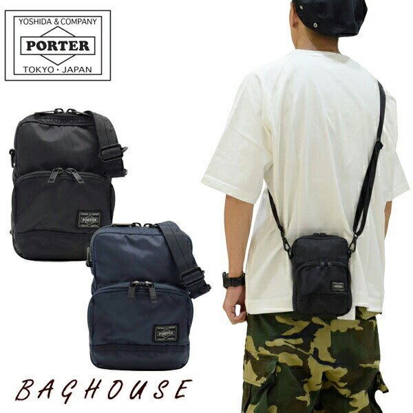 ポーター ショルダーバッグ メンズ ポーター フラッシュ ショルダーバッグ 689-05950 PORTER FLASH SHOULDER BAG 斜め掛け 鞄 縦型 小さめ ミニショルダー メンズ 男性 レディース 女性 ユニセックス カジュアル 日本製 吉田カバン ブラック/ネイビー ブランド 人気 プレゼント ギフト 父の日