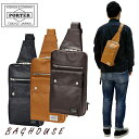 楽天BAGHOUSEポーター フリースタイル スリングショルダーバッグ 707-06127 PORTER FREESTYLE SLING SHOULDER BAG ワンショルダーバッグ ボディバッグ 斜め掛け 吉田カバン メンズ 男性 レディース 女性 カジュアル 日本製 ブラック/キャメル/ブラウン ブランド 人気 プレゼント ギフト