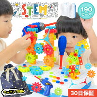 工具セット おもちゃ ブロック遊び 幼児 電動ドライバー ステムビルドブロックス STEM BUILD BLOCKS 190pcs 収納ボックス付き 子供大工 プレゼント stem教育 ステム教育 steam教育 スティーム教育 文科省 プログラミング