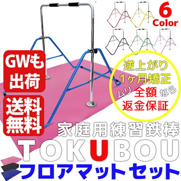 鉄棒マットセット 【鉄棒マット マット付 室内 子供用 大人も 折りたたみ式 てつぼう 遊具 おもちゃ 運動 逆上がり 練習 健康器具 ダイエット器具 スポーツ キッズ ジュニア プレゼント 贈り物 ギフト プレゼント 入学祝い 入園祝い】