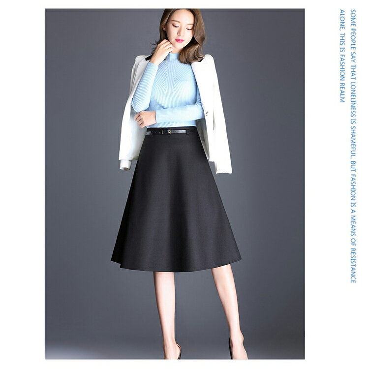 [ 期間限定20%OFFクーポン ] スカート ひざ丈 レディース ミモレ丈 aラインスカート スカートスーツ フレア ミディアム ハイウエスト 春夏 秋冬 台形 大きいサイズ シンプル きれいめ おしゃれ かわいい 無地 フォーマル オフィス カジュアル ビジネス 事務 OL 黒 ブラウン