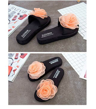 【クーポン利用で20%OFF】 サンダル レディース ぺたんこ 厚底 ビーチサンダル ローヒール 楽ちん 夏 ビーチ フラワー シューズ プール コンフォートサンダル リラックス トレンド カジュアル フラットサンダル 美脚 軽い 滑り止め 痛くない 履き心地 歩きやすい 送料無料