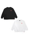 ミューラル MURAL ビッグ シルエット クルー スウェット BIG SILHOUETTE CREW SWEAT メンズ M-XL ブラック/ホワイト