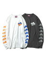 アイリーバイアイリーライフ IRIE by Irielife ウェーブ ロゴ クルー IRIE WAVE LOGO L/S TEE メンズ M-XL ホワイト/チャコール