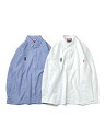 アイリーバイアイリーライフ IRIE by Irielife フットボールマン ボタンダウン シャツ FOOTBALL MAN B.D SHIRT メンズ M-XL ホワイト/ブルー