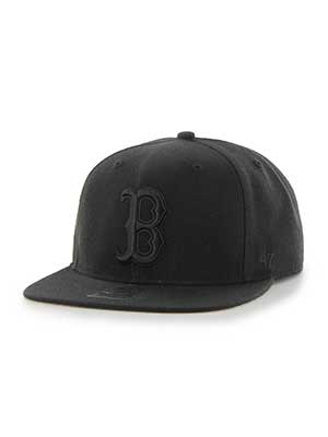 フォーティーセブン 47 レッドソックスベースボールキャップ フリーサイズ ブラック 帽子 MLB公認 Red sox Sure Shot Black ’47 CAPTAIN -Black x Black-