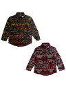 ドーナツフォーティーファイブ DONUTS 45 ジャケット メンズ M-XL ベージュ/レッド アウター 総柄 ウール NATIVE WOOL JACKET _FAIR_t