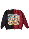 ナインルーラーズ NINE RULAZ クルースウェット Reggae Collage Crew Neck メンズ M-XXLサイズ バーガンディー/ブラック