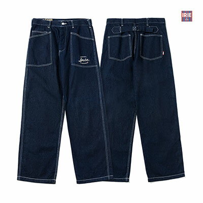 アイリーバイアイリーライフ IRIE by Irielife パンツ インディゴ ボドムス デニム ワークパンツ WASH DENIM WORK PANTS メンズ ユニセックス M-XL