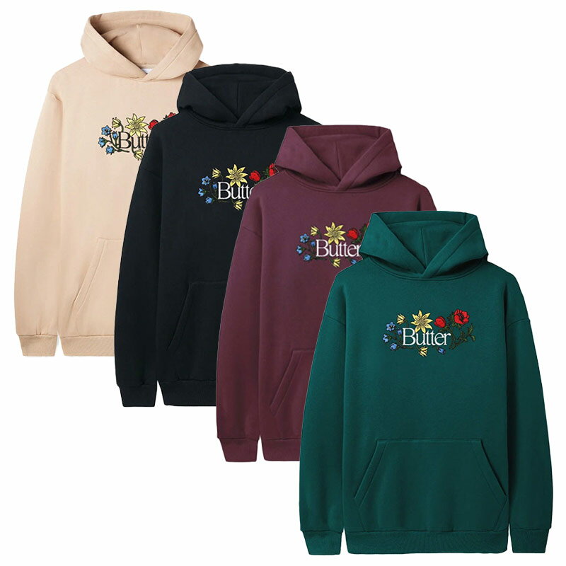 o^[ObY Butter Goods p[J[ t[fB[ vI[o[ o[KfB[/i`/O[/ubN M-XLTCY Y FLORAL EMBROIDERED PO HOOD -4.COLOR- _FAIR_e
