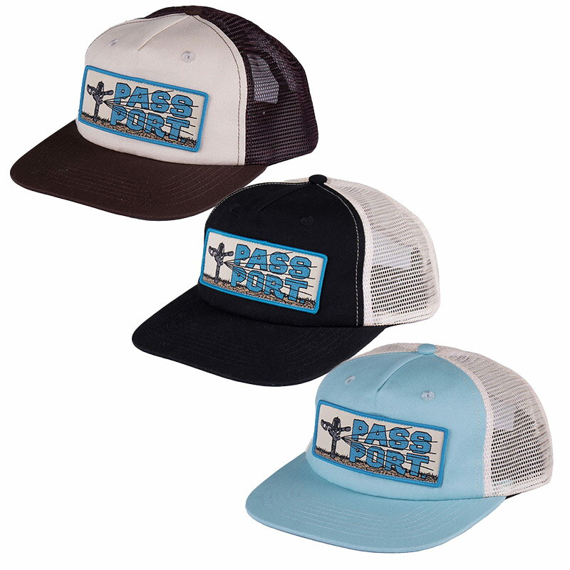 パスポート PASSPORT キャップ 帽子 ブルー/ブラウン/ブラック メンズ WATER RESTRICTIONS WORKERS TRUCKER CAP -3.COLOR-