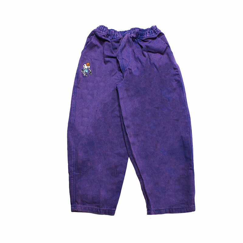 テレビジスター TELEVISI STAR デニムパンツ ボトムス パープル S-Lサイズ PURPLE STONE WASH SUNFLOWERS -PURPLE-