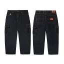 バターグッズ Butter Goods デニムパンツ ジーンズ ボトムス カーゴデザイン ウォッシュブラック 30-36インチ メンズ SANTOSUOSSO CARGO DENIM JEANS -W.BLACK-