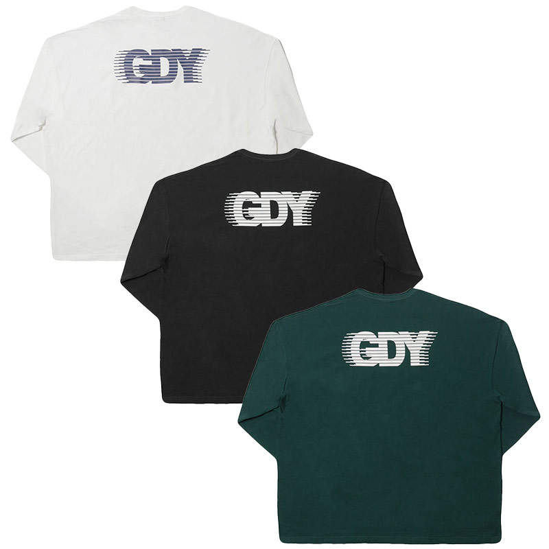 グッデイ GOOD DAY Tシャツ 長袖 ホワイト/グリーン/ブラック M-XLサイズメンズ SHAKING POCKET LS T-S -3.COLOR-