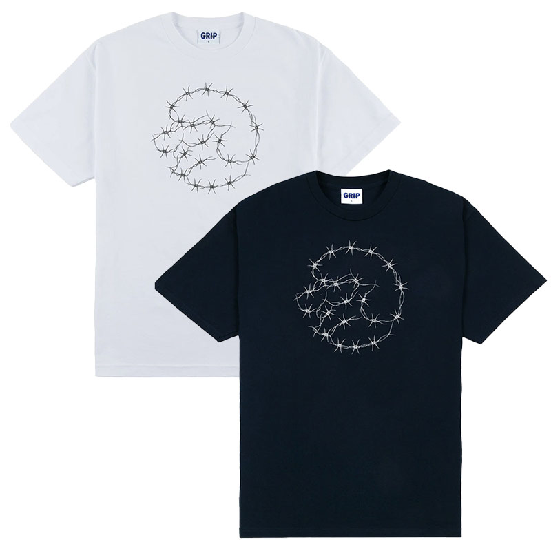 クラシックグリップ CLASSIC GRIP Tシャツ 半袖 トップス ホワイト/ネイビー M-XLサイズ メンズ WIRED TEE -2.COLOR-