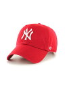 フォーティセブン 47 キャップ 帽子 Yankees'47 CLEAN UP -RED- フリーサイズ レッド