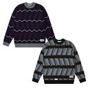 カムサンダウン COME SUNDOWN ニット セーター トップス ブラック/パープル M-XLサイズ メンズ HELIX KNIT -2.COLOR- _FAIR_e