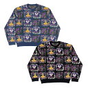 パスポート PASSPORT ニット セーター トップス ブルー/ブラック M-XLサイズ メンズ FACES KNIT SWEATER -2.COLOR- _FAIR_e _FAIR_e