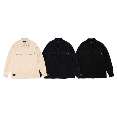 ハイライフ HIGH LIFE シャツ トップス コーデュロイ ワークシャツ シャツジャケット Corduroy Shirts メンズ M-XXL ブラック/ネ...